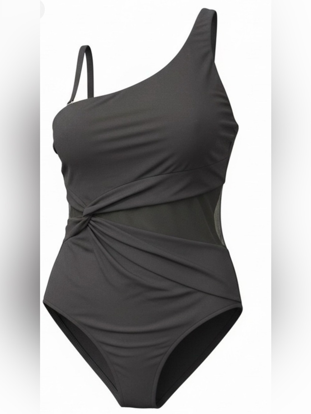 Michael Michael Kors One-Shoulder Mesh Swimsuit